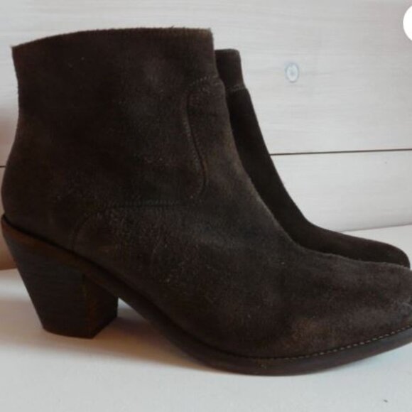 All Sai9nts Women's Dark Brown Suede Ankle Boots - Picture 6 of 8